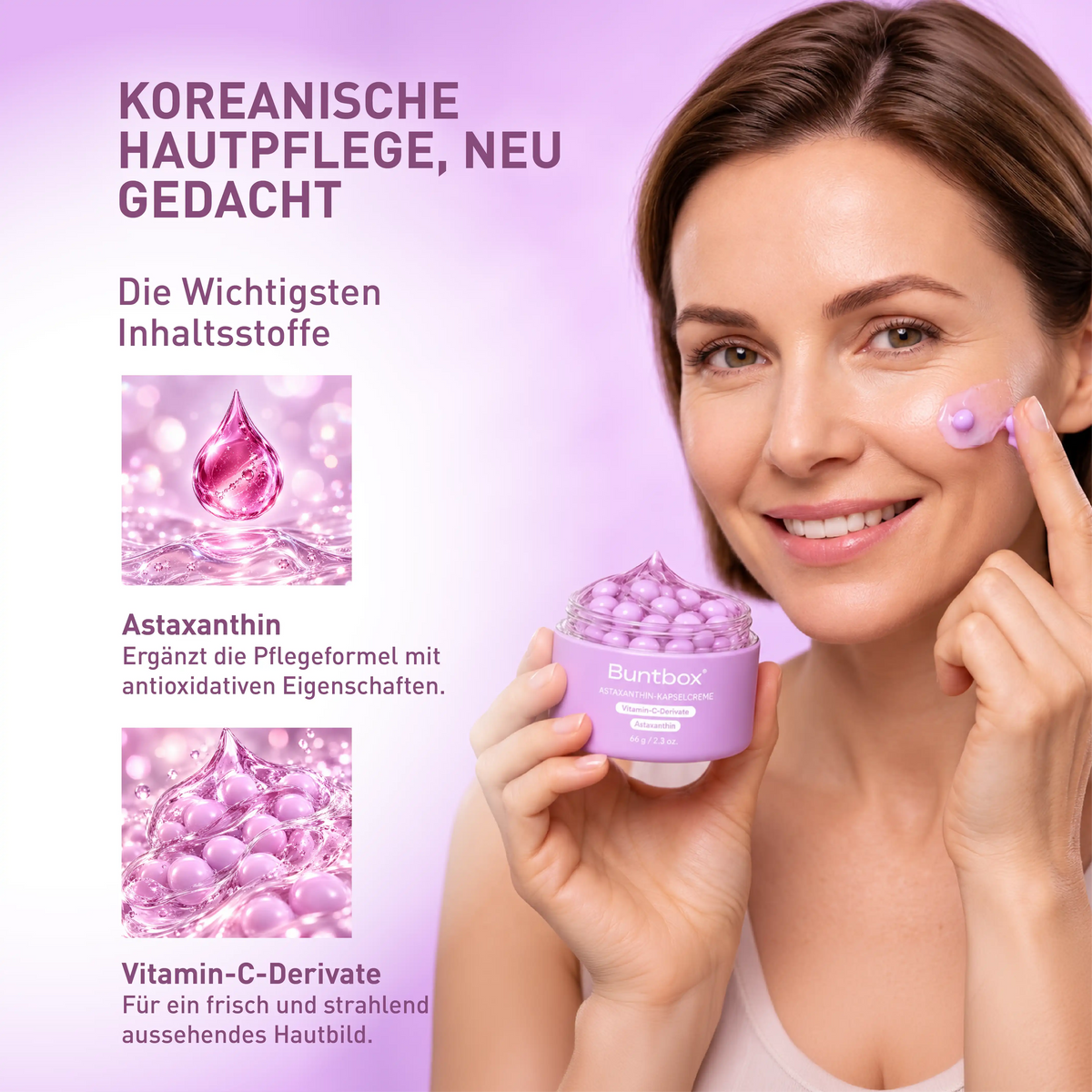Astaxanthin-Creme gegen Hautalterung